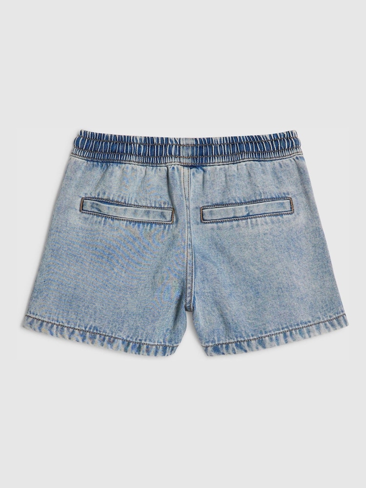 River Island Blue Denim Pull On Shorts - Image 2 of 4