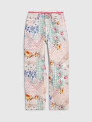 River Island Pink Cabbages & Roses Patchwork Straight Jeans - Image 3 of 5