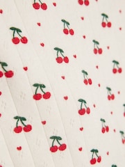 River Island White Cherry Cardigan Cami Pyjamas Set - Image 5 of 5