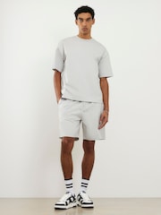 River Island Grey Oversized Boxy T-Shirt & Shorts Set - Image 3 of 4