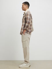 River Island Cream Regular Fit Pocket Cargo Trousers - Image 3 of 4