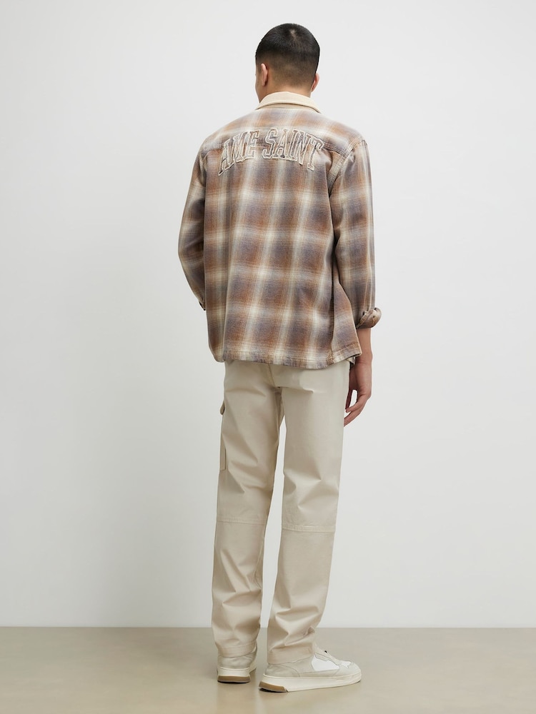 River Island Cream Regular Fit Pocket Cargo Trousers - Image 4 of 4