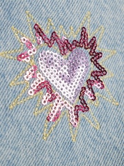 River Island Blue Cowboy Sequin Top & Skort Set - Image 3 of 4