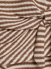 River Island Brown Stripe Textured & Wide Leg Set - Image 3 of 4