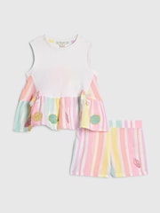 River Island Stripe Frill Top & Shorts Set - Imagen 1 de 5