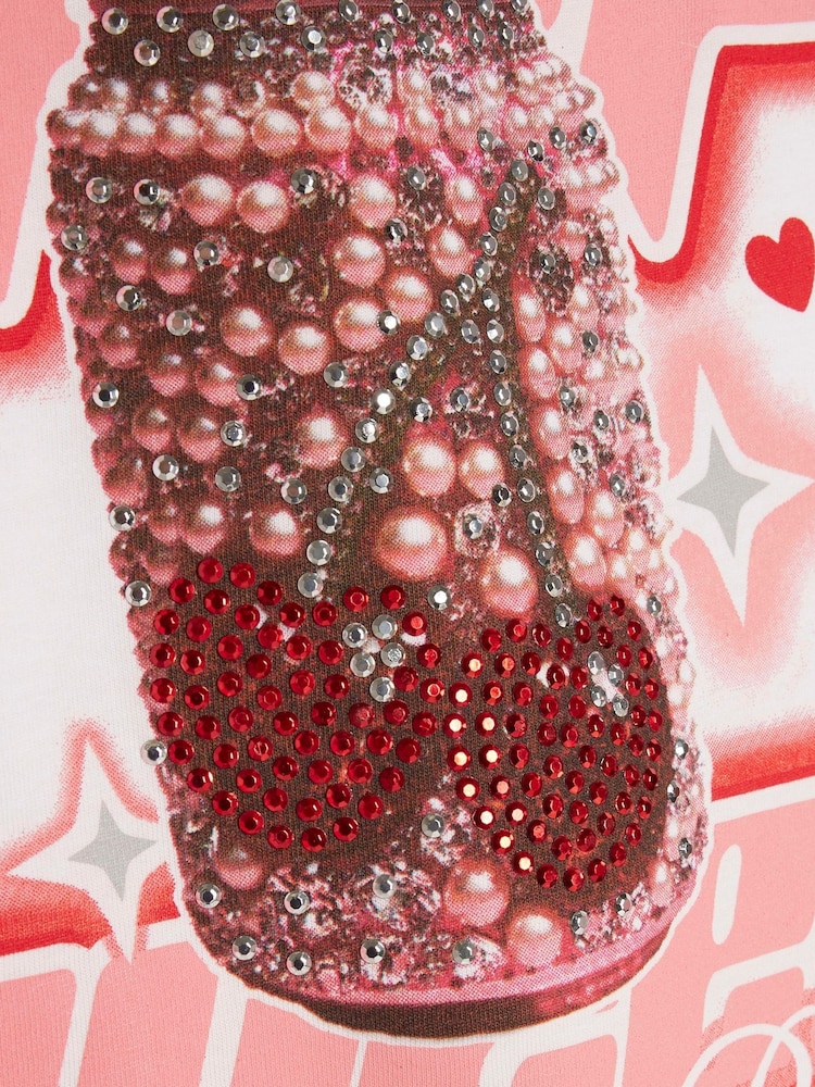 River Island White K Pop Queen Soda T-Shirt - Image 4 of 4