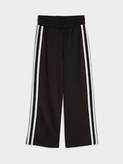 River Island Black Wide Fit Side Stripe Trousers - Image 1 of 4
