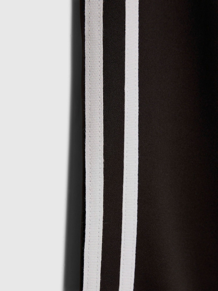 River Island Black Wide Fit Side Stripe Trousers - Image 4 of 4