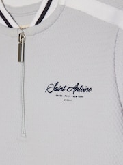 River Island Blue Slim Fit Baseball Polo & Shorts Set - Image 4 of 5