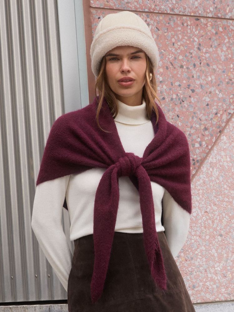 Friends Like These Cream Shearling Fisherman Beanie Hat - Image 2 of 5