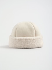 Friends Like These Cream Shearling Fisherman Beanie Hat - Image 3 of 5