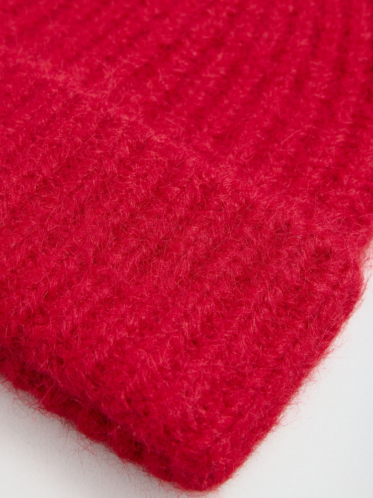 Friends Like These Red Brushed Knit Beanie - Image 5 of 5