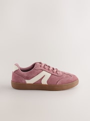 Pink Suede Standard Fit (F) Retro Trainers - Image 2 of 5