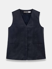 Mint Velvet Blue Longline Linen Waistcoat - Image 6 of 7
