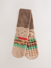 Rojo/Azul marino con diseño de comida - Pack de 2 pares de calcetines cálidos - Imagen 3 de 5