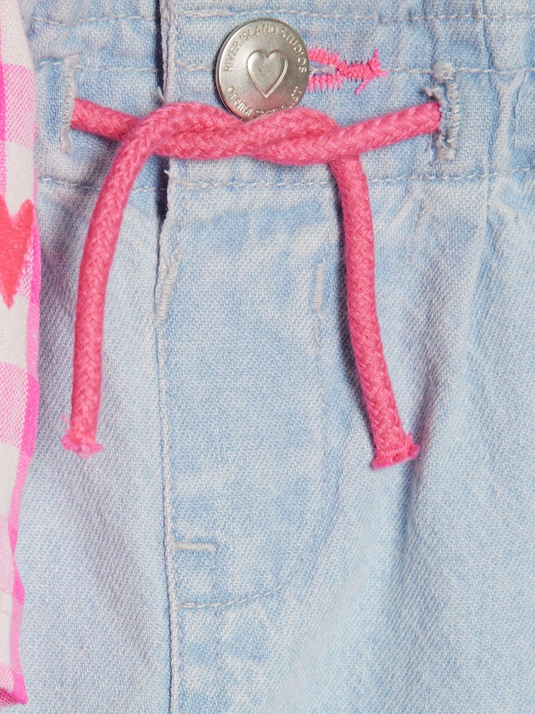 طقم من رداء عُلوي بطبعة قطة وبنطلون رياضي سهل اللبس من River Island - صورة 4 من 4