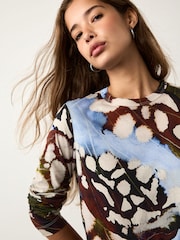 Butterfly Print Long Sleeve Crew Neck T-Shirt - Image 5 of 8