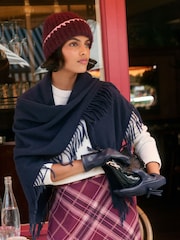 Love & Roses Chocolate Brown Cosy Chunky Knite Beanie Hat - Image 2 of 6