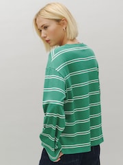Green Christmas Bambi Licence Crew Neck Long Sleeve Top - Image 3 of 4