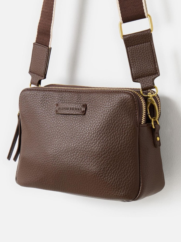 Oliver Bonas Brown Isla Crossbody Bag - Image 1 of 6 Oliver Bonas Brown Isla Crossbody Bag - Image 1 of 6