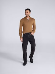 Animal Brown Ribbed Quarter Zip Jumper - Image 2 of 9