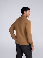 Animal Brown Ribbed Quarter Zip Jumper - Image 3 of 9