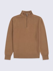 Animal Brown Ribbed Quarter Zip Jumper - Image 4 of 9
