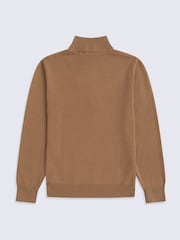 Animal Brown Ribbed Quarter Zip Jumper - Image 5 of 9