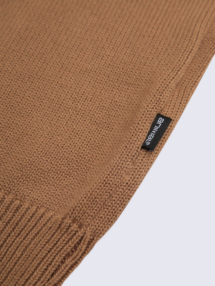 Animal Brown Ribbed Quarter Zip Jumper - Image 9 of 9