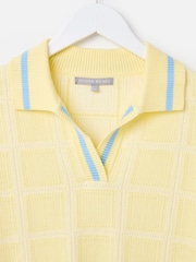 Oliver Bonas Yellow Butter  Collared Knitted Top - Image 5 of 7