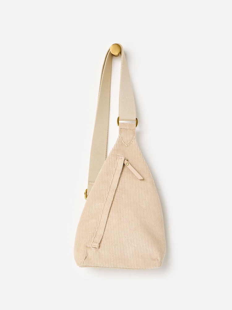 Oliver Bonas Cream Brooke Ecru Corduroy Belt Bag - Image 2 of 7 Oliver Bonas Cream Brooke Ecru Corduroy Belt Bag - Image 2 of 7