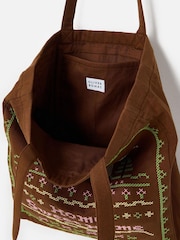 Oliver Bonas Brown Home Sweet Home Tote Shopper Bag - Image 6 of 7