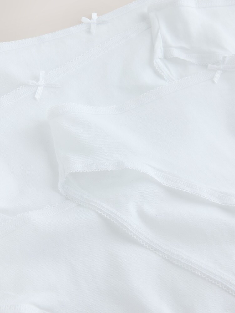 White High Leg 100% Cotton Knickers 7 Pack - Image 7 of 7 White High Leg 100% Cotton Knickers 7 Pack - Image 7 of 7