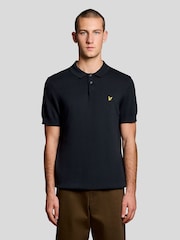 Lyle & Scott Blue Cotton Short Sleeve Knitted Polo Shirt - Image 1 of 6