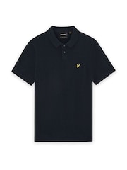 Lyle & Scott Blue Cotton Short Sleeve Knitted Polo Shirt - Image 6 of 6