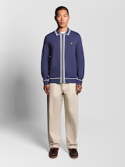 Lyle & Scott Tipped Knitted Zip Through Jacket - Image 2 of 6