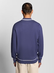 Lyle & Scott Tipped Knitted Zip Through Jacket - Image 4 of 6