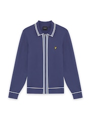 Lyle & Scott Tipped Knitted Zip Through Jacket - Image 5 of 6