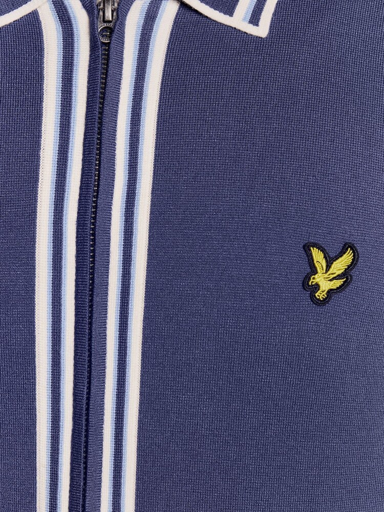 Lyle & Scott Tipped Knitted Zip Through Jacket - Image 6 of 6