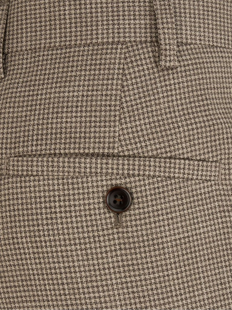 Skopes Natural Chaplin Tailored Fit Micro Check Suit Trousers - Image 4 of 4