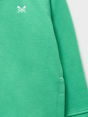 Crew Clothing Company Green Cotton Blend Half Zip Sweatshirt - Image 3 of 3