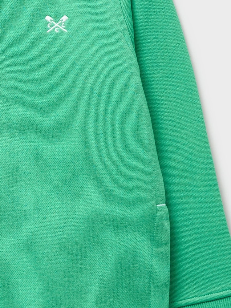 Crew Clothing Company Green Cotton Blend Half Zip Sweatshirt - Image 3 of 3 Crew Clothing Company Green Cotton Blend Half Zip Sweatshirt - Image 3 of 3