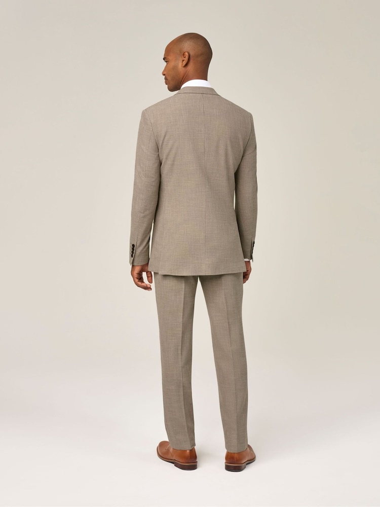 Skopes Natural Chaplin Tailored Fit Micro Check Suit Jacket - Image 2 of 6
