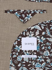 Skopes Natural Chaplin Tailored Fit Micro Check Suit Jacket - Image 6 of 6