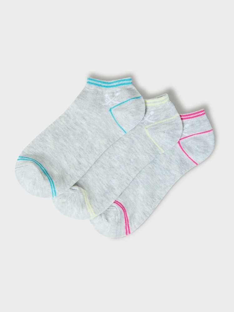 Crew Clothing Company Grey Bamboo Trainer Socks 3 Pack - Image 1 of 2 Crew Clothing Company Grey Bamboo Trainer Socks 3 Pack - Image 1 of 2