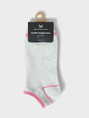 Crew Clothing Company Grey Bamboo Trainer Socks 3 Pack - Image 2 of 2