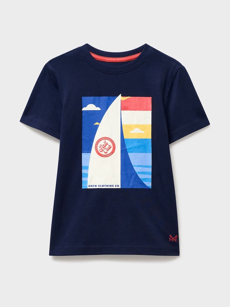 Azul marino - Crew Clothing Company Crew Classic Graphic T-Shirt - Imagen 1 de 3 Azul marino - Crew Clothing Company Crew Classic Graphic T-Shirt - Imagen 1 de 3