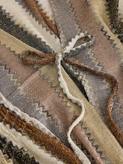 Gold/Brown Knitted Kaftan Cover-Up - Image 6 of 7
