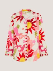 Monsoon Cream Anissa Sun Print Cotton Shirt - Image 5 of 5