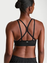 Victoria's Secret Black GlossyTech™ Plunge Front Close Low Impact Sports Bra - Image 2 of 2